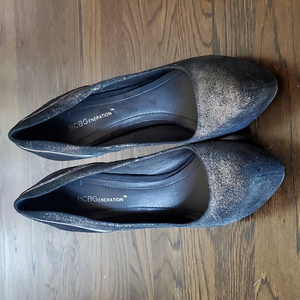 Suede & sparkle heels